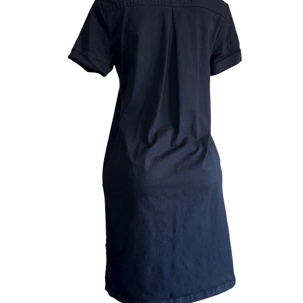 CHADWICKS Vintage Button Front Shirt Dress, Cotton, Safari Navy Sz 16 90s - Picture 7 of 12